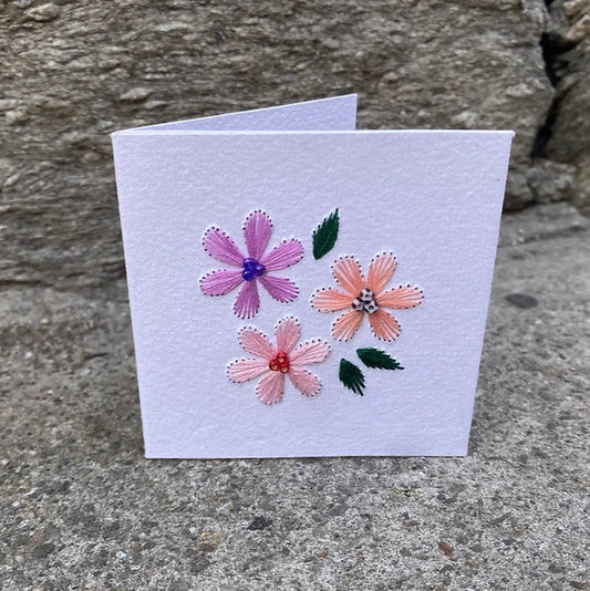 Hillcraft kort "Broderte blomster" - Lev Logisk