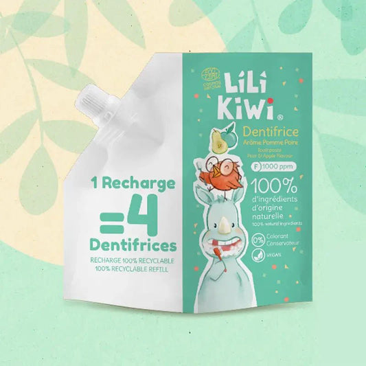 LiliKiwi REFILL til tannkremtuben - Pære og eple - Lev Logisk