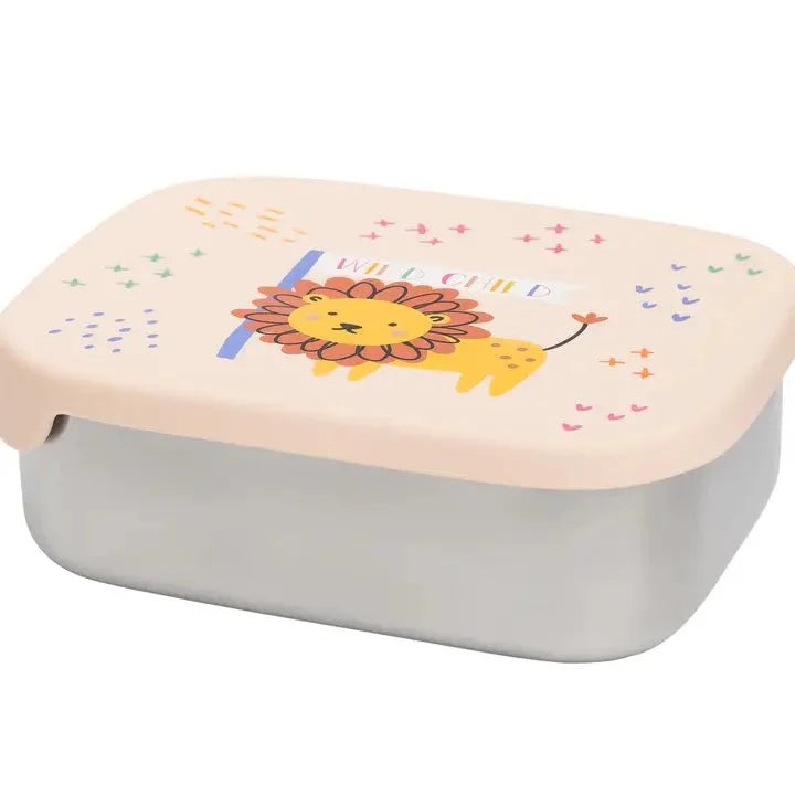 Matboks i stål med silikonlokk og inndeler - Velg motiv - Lev Logisk