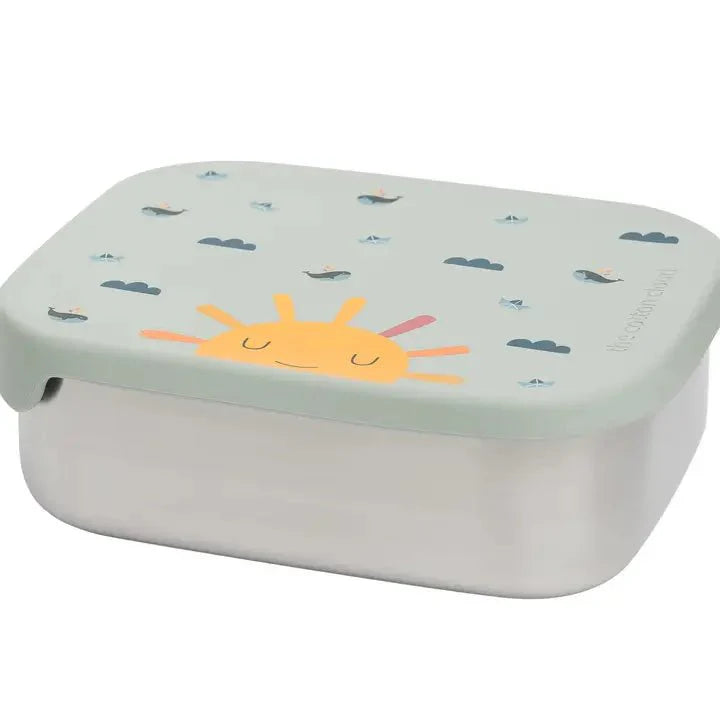 Matboks i stål med silikonlokk og inndeler - Velg motiv - Lev Logisk