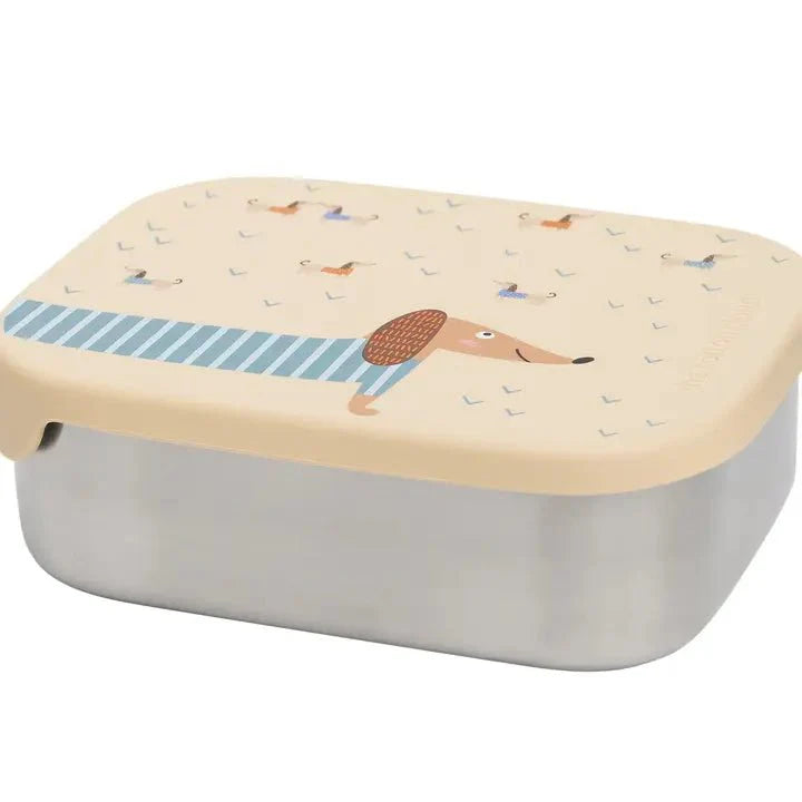 Matboks i stål med silikonlokk og inndeler - Velg motiv - Lev Logisk