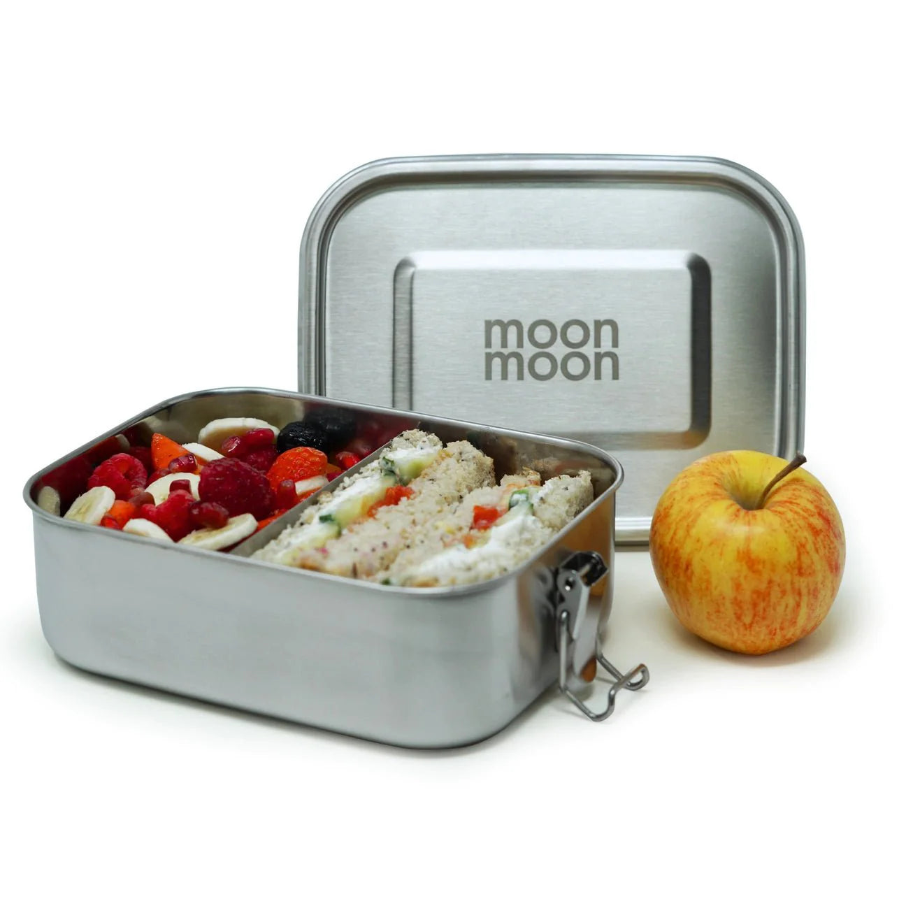 Matboks m/ inndeler i rustfritt stål - Small - 0,8 liter MoonMoon fra Lev Logisk