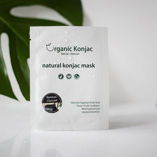 Organic Konjac Maske – Bambus kull fra Lev Logisk