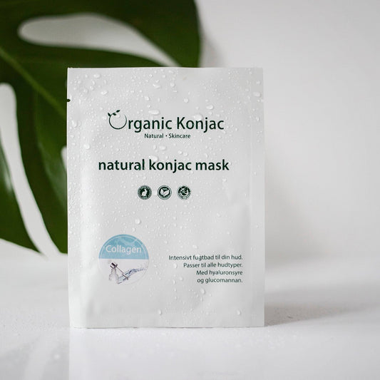 Organic Konjac Maske – Collagen fra Lev Logisk