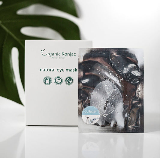 Organic Konjac Natural C - FORMET øyemaske – 1 X 2 stk. fra Lev Logisk