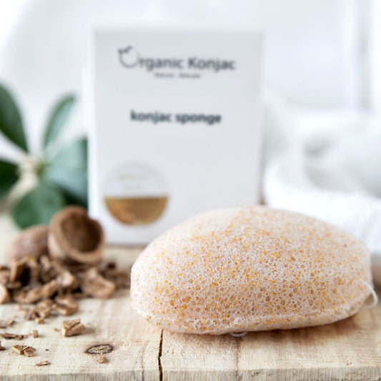 Organic Konjac Svamp for ansikt valnøttskall – Ekstra peelende fra Lev Logisk