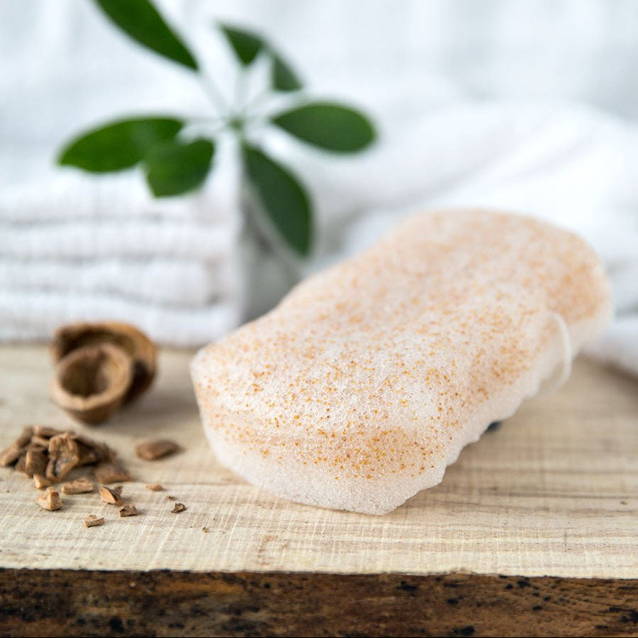 Organic Konjac Svamp KROPP – Valnøttskall/Pure fra Lev Logisk
