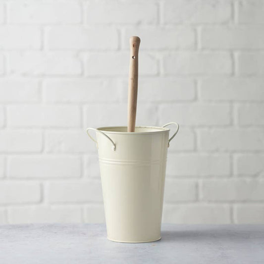 Plastfri toalettbørste med holder i kremhvit fra Lev Logisk