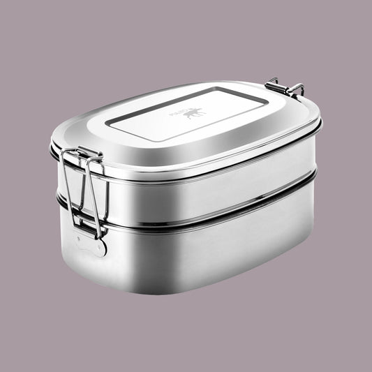 Pulito oval matboks med to etasjer 2 - i - 1 - Lev Logisk