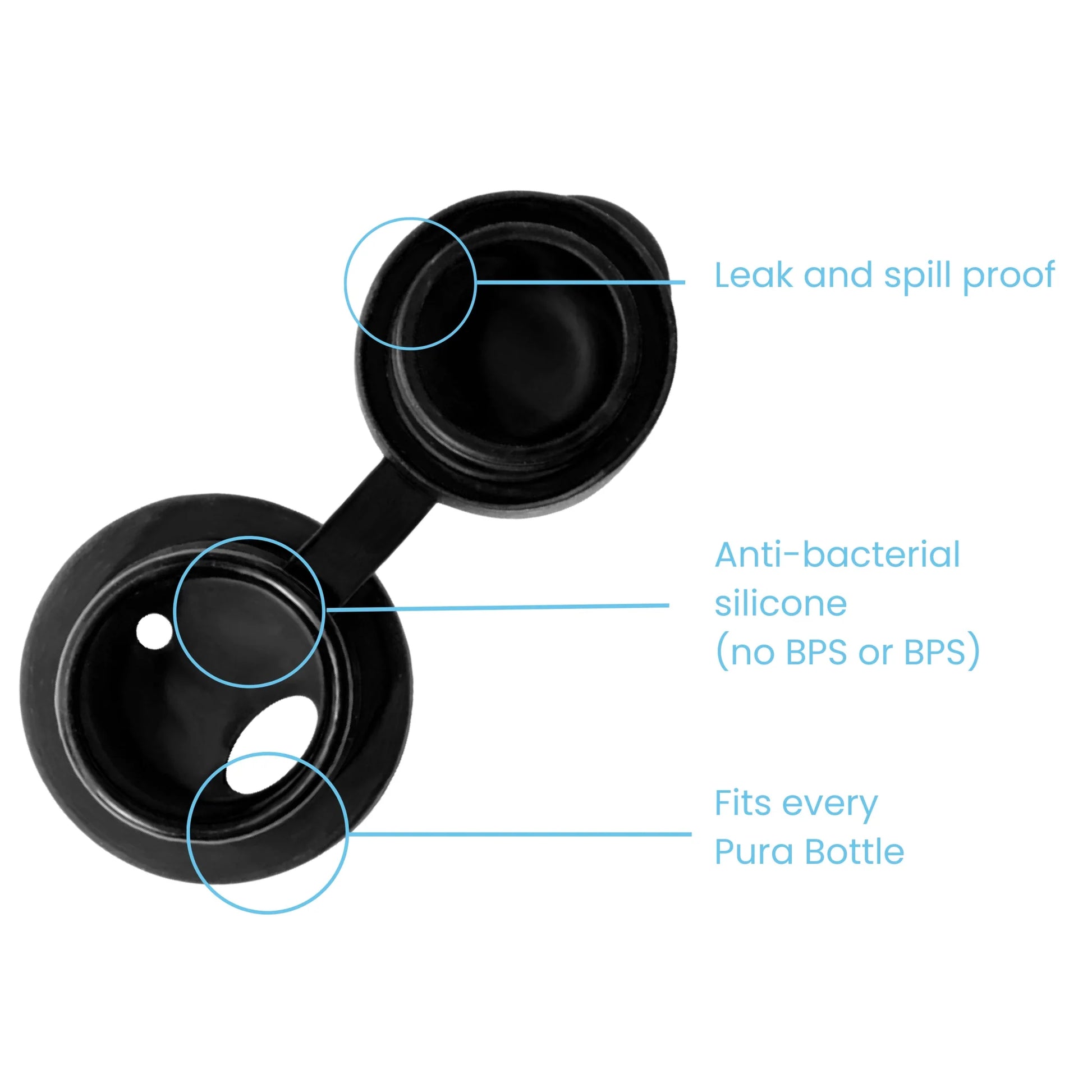 Pura ISOLERT sportsflaske 650 ml - Moss - Lev Logisk