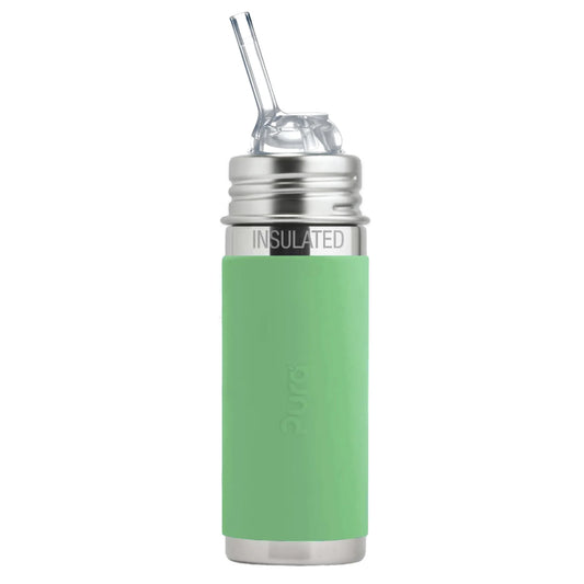 Pura Kiki ISOLERT KIDDO sugerørflaske 260 ml - Moss - Lev Logisk