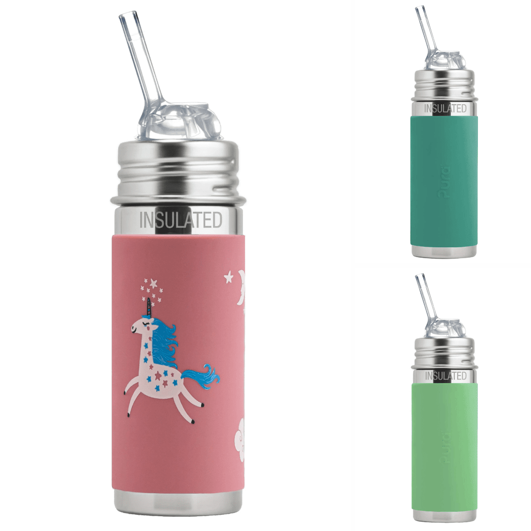Pura Kiki ISOLERT KIDDO sugerørflaske 260 ml - Velg farge fra Lev Logisk