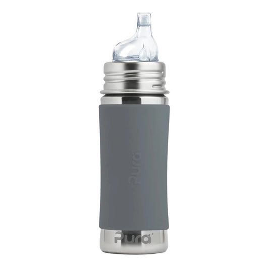 Pura Kiki sippyflaske 325 ml - Slate - Lev Logisk