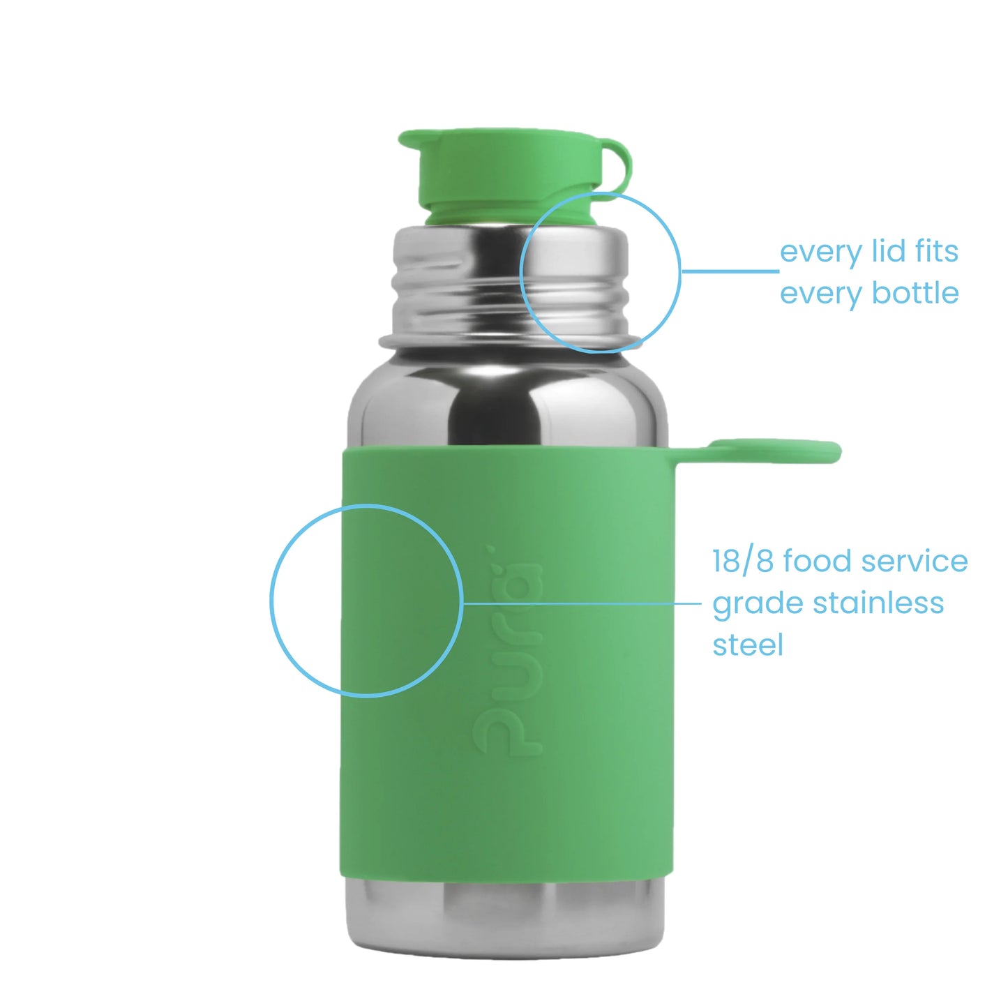 Pura sportsflaske 550 ml -Moss-