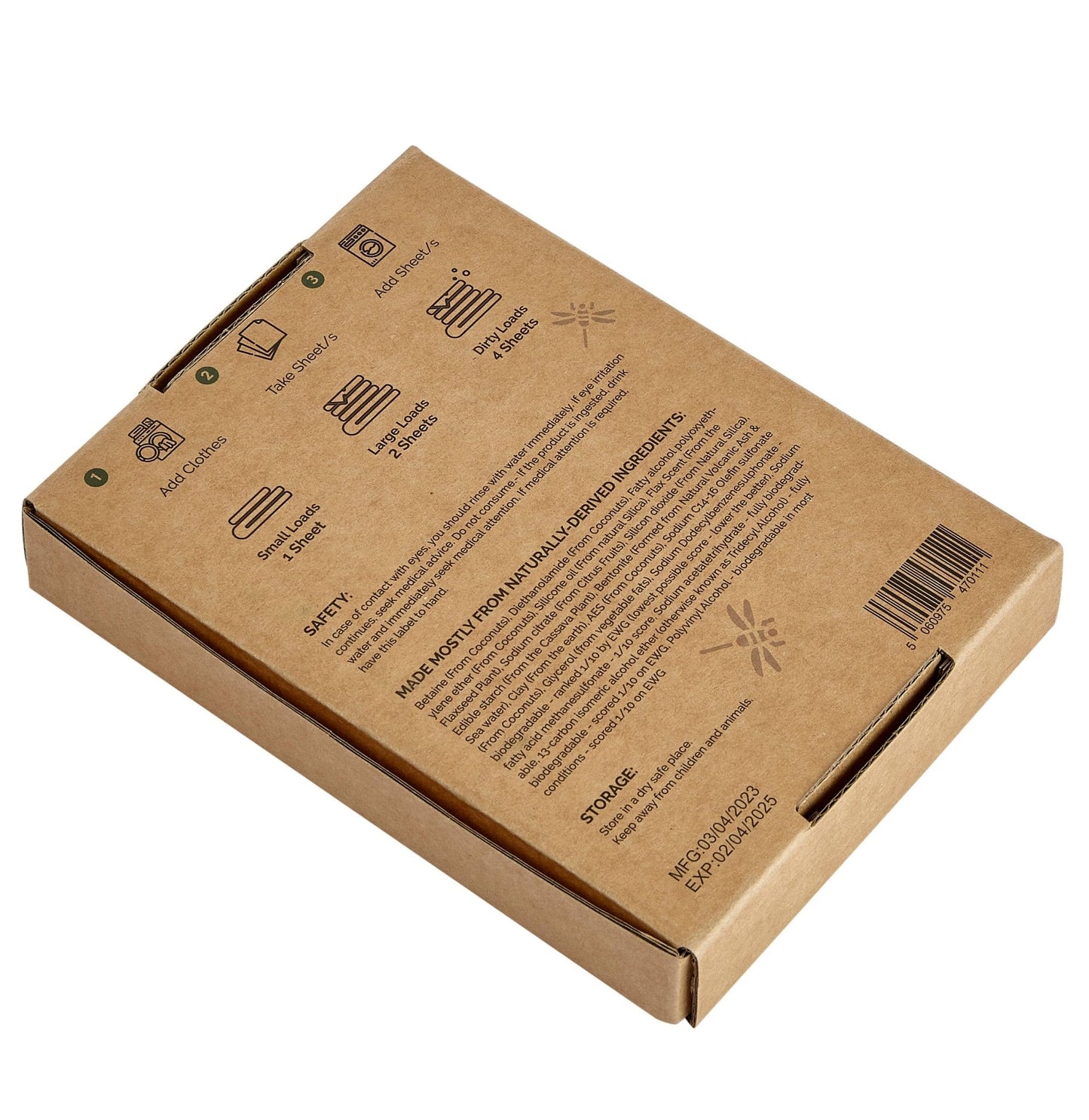 Re:gns vaskeark for klesvask - 64 ark (plastfrie) - Lev Logisk