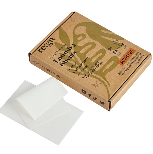 Re:gns vaskeark for klesvask - 64 ark (plastfrie) - Lev Logisk