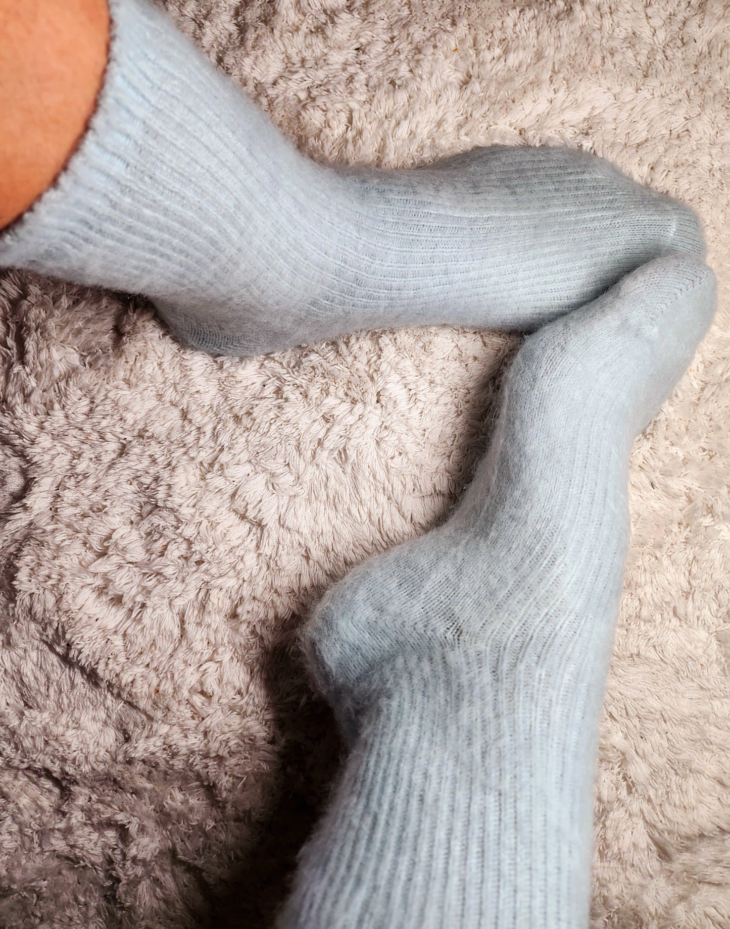 Kasjmir & Angora sokker Blå/Grå