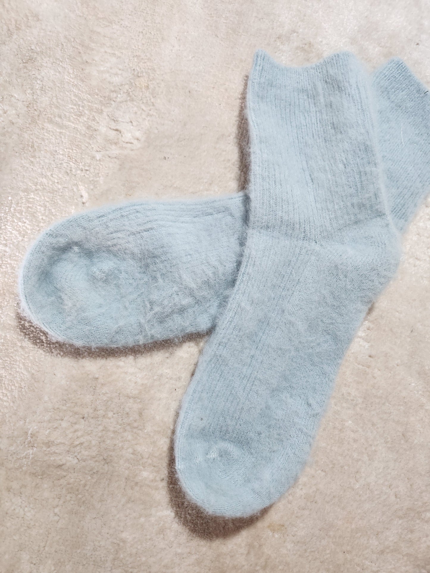 Kasjmir & Angora sokker Blå/Grå