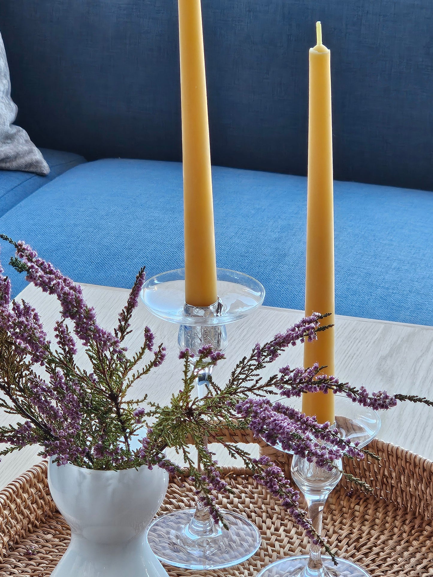 Silverlys 2-pk håndstøpte Bivokslys - Velg størrelse-