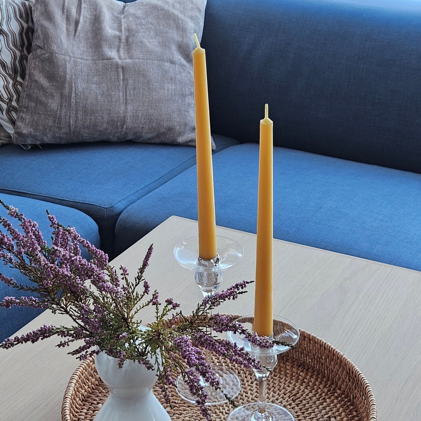 Silverlys 2-pk håndstøpte Bivokslys - Velg størrelse-