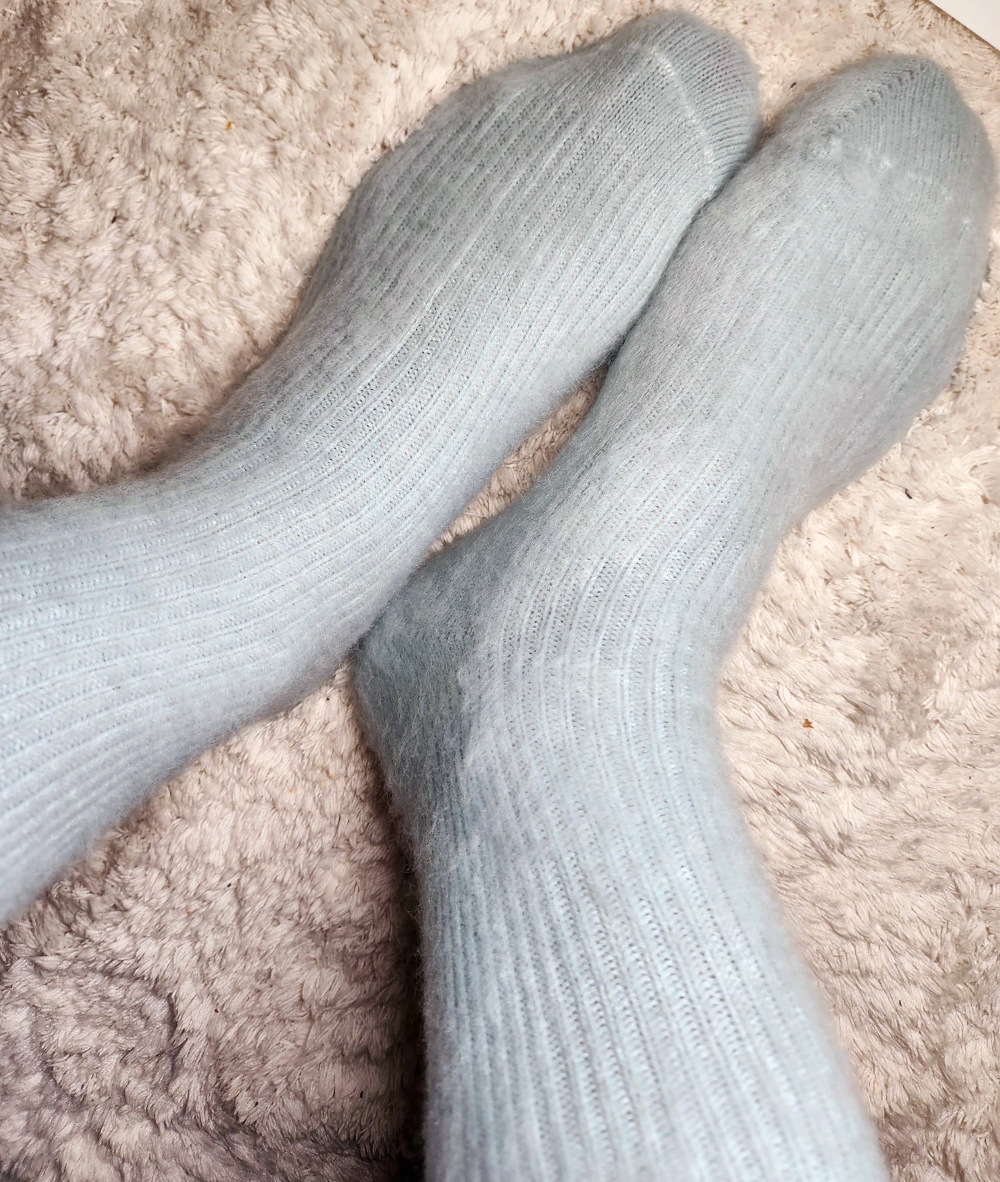 Kasjmir & Angora sokker Blå/Grå