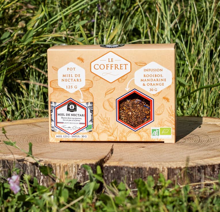 Sett med honning og Rooibos te m/ mandarin - Lev Logisk