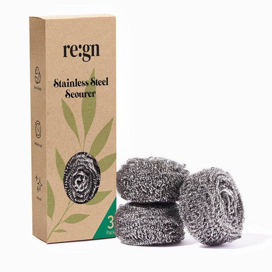 Skrubber i rustfritt stål - 3 pk - Lev Logisk