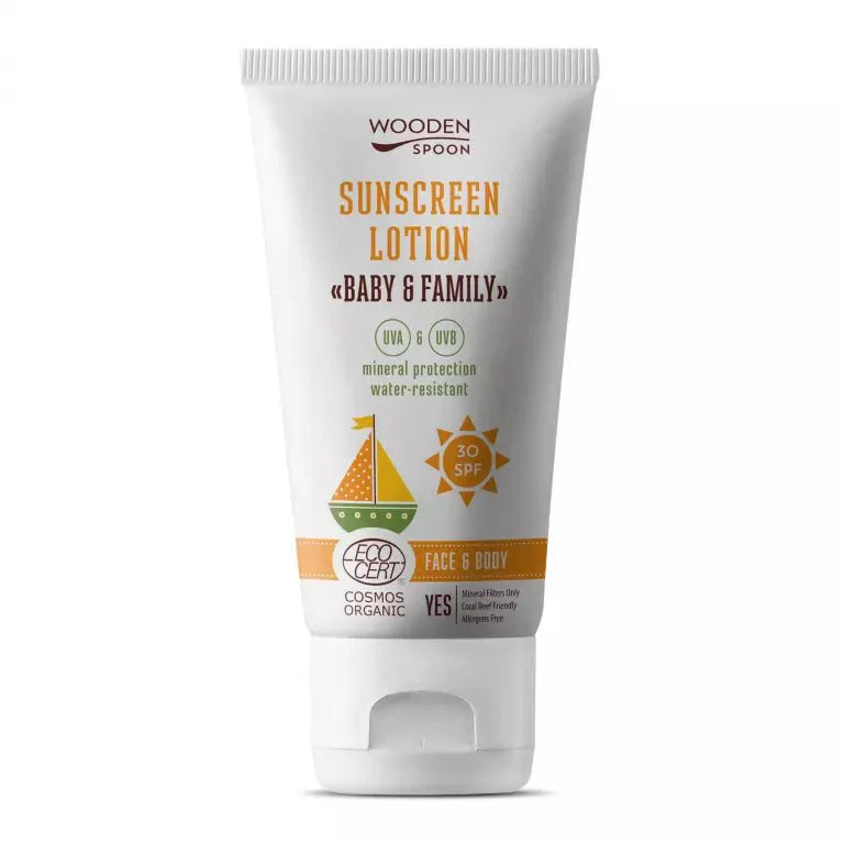 Wooden Spoon Solkrem SPF 30 Baby og Familie - velg størrelse - Lev Logisk