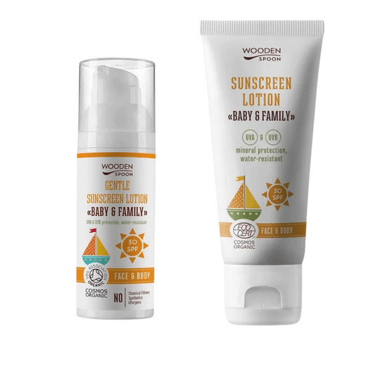 Wooden Spoon Solkrem SPF 30 Baby og Familie - velg størrelse - Lev Logisk